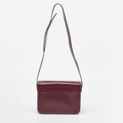 Cartier Burgundy Leather Must de Cartier Flap Shoulder Bag