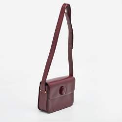 Cartier Burgundy Leather Must de Cartier Flap Shoulder Bag