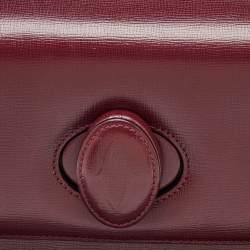 Cartier Burgundy Leather Must de Cartier Flap Shoulder Bag