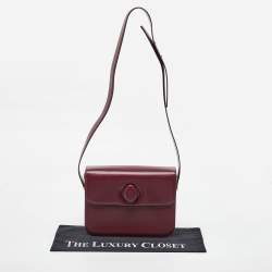 Cartier Burgundy Leather Must de Cartier Flap Shoulder Bag