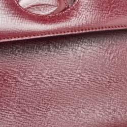 Cartier Burgundy Leather Must de Cartier Flap Shoulder Bag