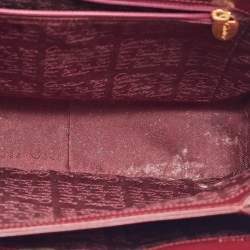 Cartier Burgundy Leather Must de Cartier Flap Shoulder Bag