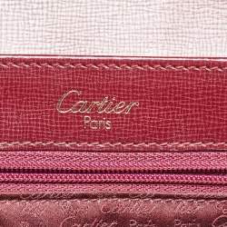 Cartier Burgundy Leather Must de Cartier Flap Shoulder Bag