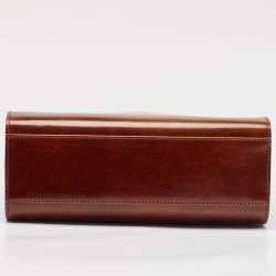 Cartier Brown Glossy Leather Panthere Chain Tote