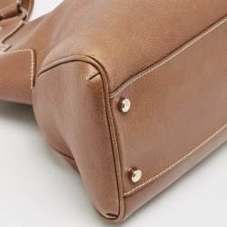 Pre Owned Cartier Brown Leather Marcello de Cartier Satchel