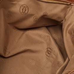 Pre Owned Cartier Brown Leather Marcello de Cartier Satchel