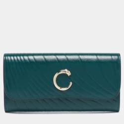 Cartier Green Quilted Leather Panthère De Cartier International Wallet