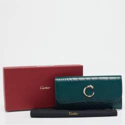 Cartier Green Quilted Leather Panthère De Cartier International Wallet