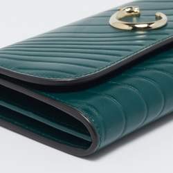 Cartier Green Quilted Leather Panthère De Cartier International Wallet