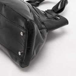 Pre Owned Cartier Black Patent Leather Large Marcello de Cartier Bag