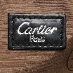 Pre Owned Cartier Black Patent Leather Large Marcello de Cartier Bag