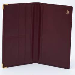 Cartier Burgundy Leather Must de Cartier Wallet Organizer 