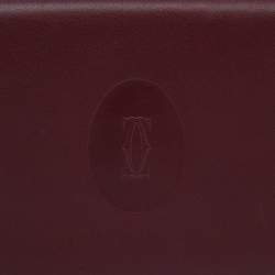 Cartier Burgundy Leather Must de Cartier Wallet Organizer 