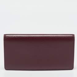 Pre Owned Cartier Red Leather Must de Cartier Continental Wallet