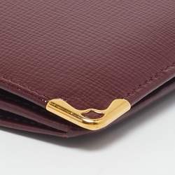 Pre Owned Cartier Red Leather Must de Cartier Continental Wallet