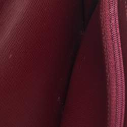 Pre Owned Cartier Red Leather Must de Cartier Continental Wallet