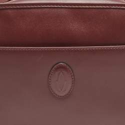 Cartier Burgundy Leather Le Must De Cartier Zip Pouch
