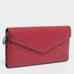 Cartier Fuchsia Leather Les Must Envelope Trifold Wallet