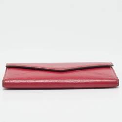 Cartier Fuchsia Leather Les Must Envelope Trifold Wallet