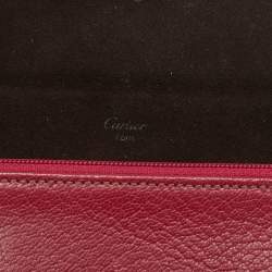 Cartier Fuchsia Leather Les Must Envelope Trifold Wallet