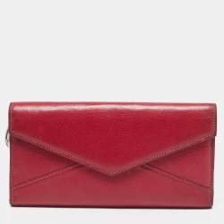 Cartier Fuchsia Leather Les Must Envelope Trifold Wallet