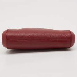 Cartier Red Leather C De Cartier Clutch