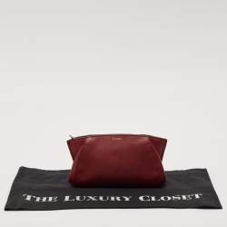 Cartier Red Leather C De Cartier Clutch