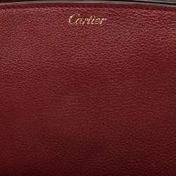 Cartier Red Leather C De Cartier Clutch