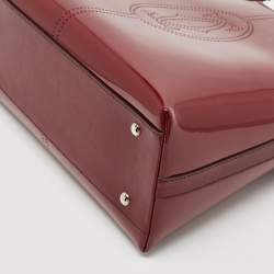 Cartier Burgundy Patent and Leather Marcello de Cartier Satchel
