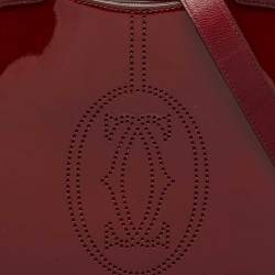 Cartier Burgundy Patent and Leather Marcello de Cartier Satchel