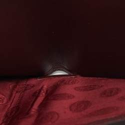 Cartier Burgundy Leather Must de Cartier Kisslock Wallet