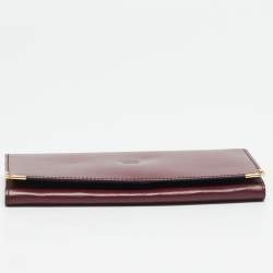 Cartier Burgundy Leather Must de Cartier Bifold Long Wallet