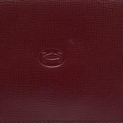 Cartier Burgundy Leather Must de Cartier Bifold Long Wallet