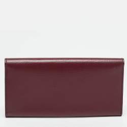Cartier Burgundy Leather Must de Cartier Bifold Long Wallet