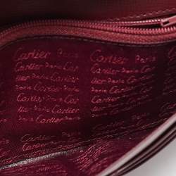 Cartier Burgundy Leather Must de Cartier Bifold Long Wallet