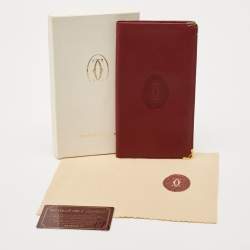 Cartier Burgundy Leather Must de Cartier Long Wallet