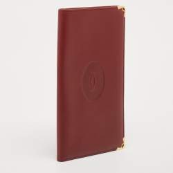 Cartier Burgundy Leather Must de Cartier Long Wallet