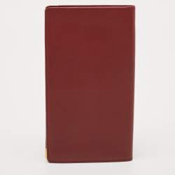 Cartier Burgundy Leather Must de Cartier Long Wallet