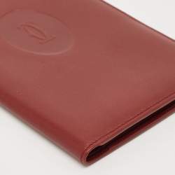 Cartier Burgundy Leather Must de Cartier Long Wallet