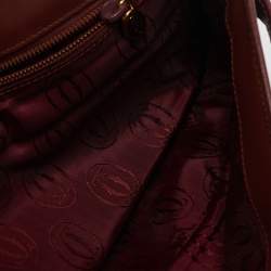 Cartier Burgundy Leather Must de Cartier Clutch