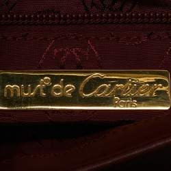 Cartier Burgundy Leather Must de Cartier Clutch