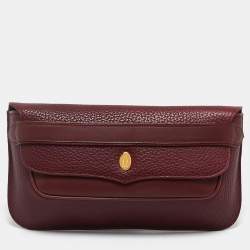 Cartier Burgundy Leather Must de Cartier Clutch