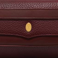 Cartier Burgundy Leather Must de Cartier Clutch