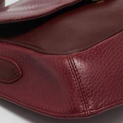 Pre Owned Cartier Burgundy Leather Must de Cartier Crossbody Bag