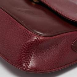 Pre Owned Cartier Burgundy Leather Must de Cartier Crossbody Bag