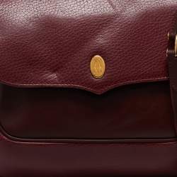 Pre Owned Cartier Burgundy Leather Must de Cartier Crossbody Bag
