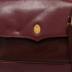 Pre Owned Cartier Burgundy Leather Must de Cartier Crossbody Bag