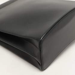 Cartier Black Logo Print Leather Trinity Top Handle Bag
