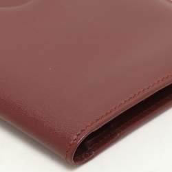 Cartier Burgundy Leather Must De Cartier Bi Fold Long Wallet