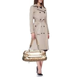 Cartier Metallic Two Tone Leather La Dona Shoulder Bag